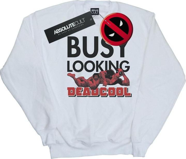Actual product image Mens Deadpool Busy Looking Deadcool Sweatshirt (L)