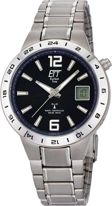 ETT EGT-11411-41M Men's Solar Titanium Radio Control Watch (Sports watch, 40 mm)