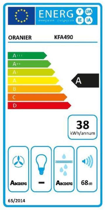 Energy Label Oranier EB autarkic hob Induct.