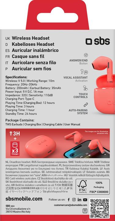 Produktbild SBS Semi-in-Ear-Ohrhörer TWS (12 h, Kabellos)