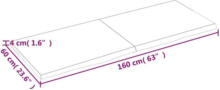 Image du produit VidaXL Oak Nature (160 x 60 x 4 cm)