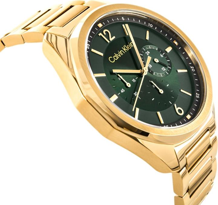 Actual product image Calvin Klein CK25200266 Force Heren Horloge - Mineraalglas - Staal - Goudkleurig - 45 mm breed - Quartz - V