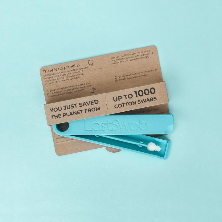 Actual product image LastObject Baby reusable cotton swab turquoise