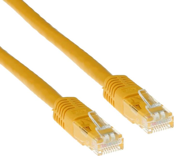 Image du produit Câble patch CAT6 U/UTP jaune de 10 mètres avec connecteurs RJ45. Cat6 u/utp jaune 10.00m (U/UTP, CAT6, 10 m)
