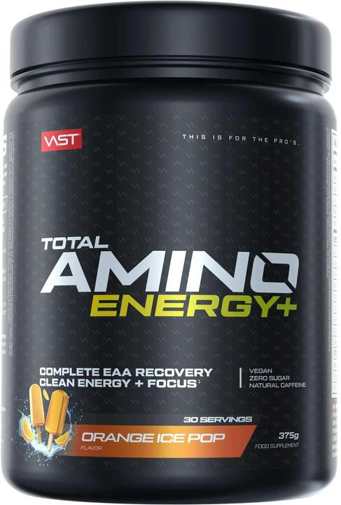 Produktbild Vast Total Amino Energy+ - EAAS und natural caffeine - vegan - 375 g (Orange Ice Pop, 1 Stk., 375 g)