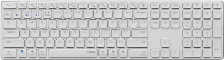 Immagine prodotto Rapoo Kabellose Multimodus Tastatur E9800M, DE-Layout, Bianco (DE, Senza fili)