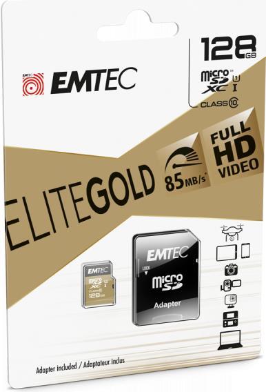 Emtec mSD 256GB UHS-I U1 EliteGold (256 GB, SD, U1, UHS-I)