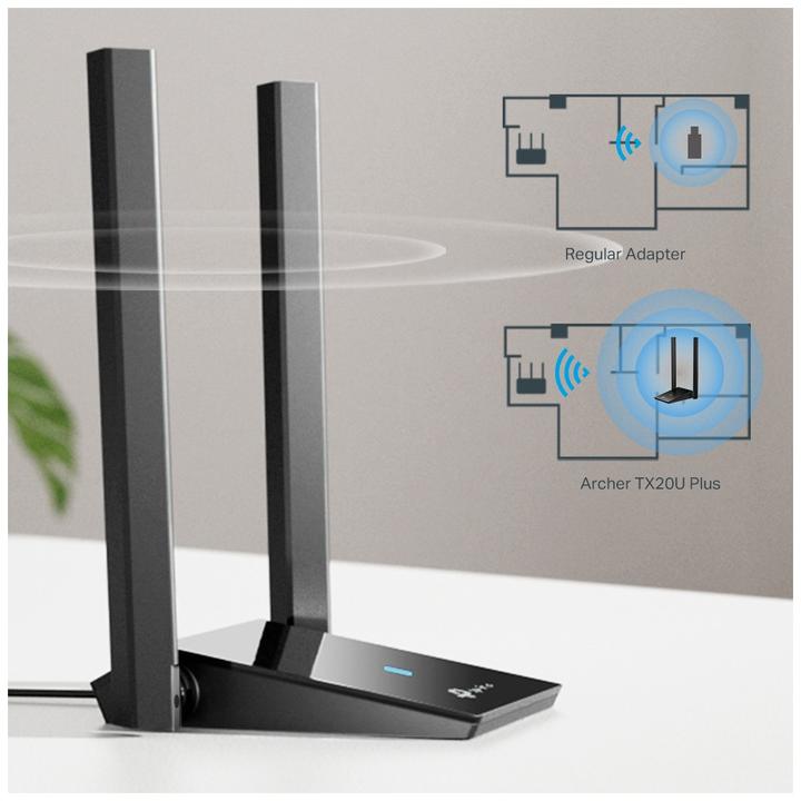 Actual product image TP-Link Archer TX20U Plus Wi-Fi 6 USB adapter AX1800 (USB 3.0)