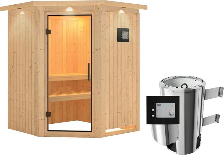Produktbild Karibu Nanja mit Dachkranz (Plug & Play 3,6 KW externe Steuerung)
