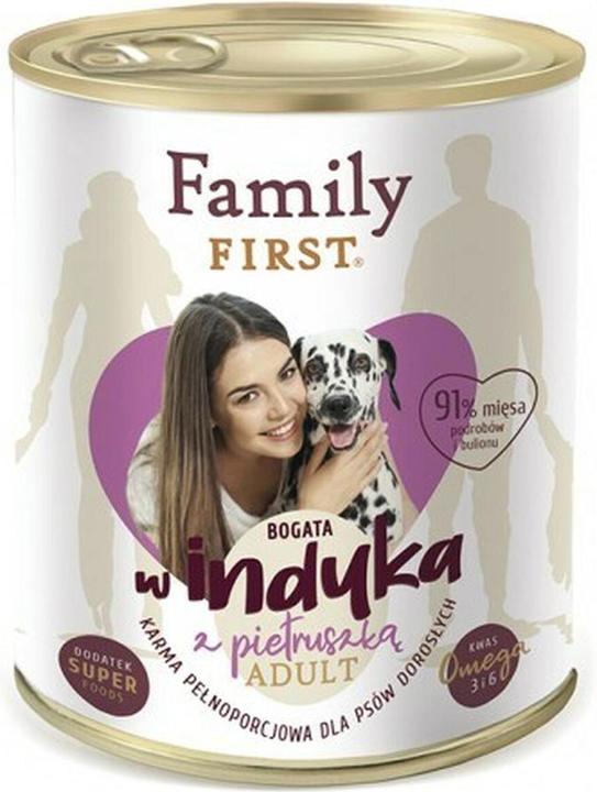 Produktbild Family FIRST Adult Turkey with parsley - Nassfutter für Hunde - 800 g (Adult, 800 g)