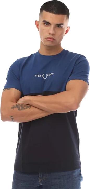 Actual product image Fred Perry Mens Colour Block Branded T-Shirt (XS)