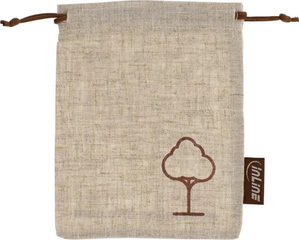Produktbild InLine 10er Pack ® Universal Hanftasche mit Kordel, beige-braun 160x130mm