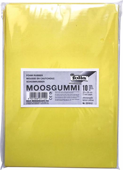 Actual product image Folia Foam rubber lemon yellow
