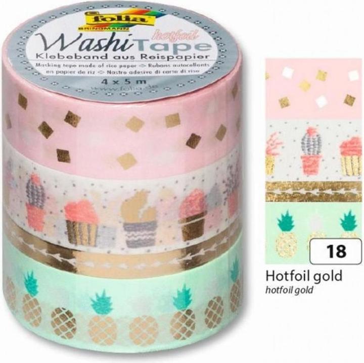 Actual product image Folia Washi Tape Hotfoil