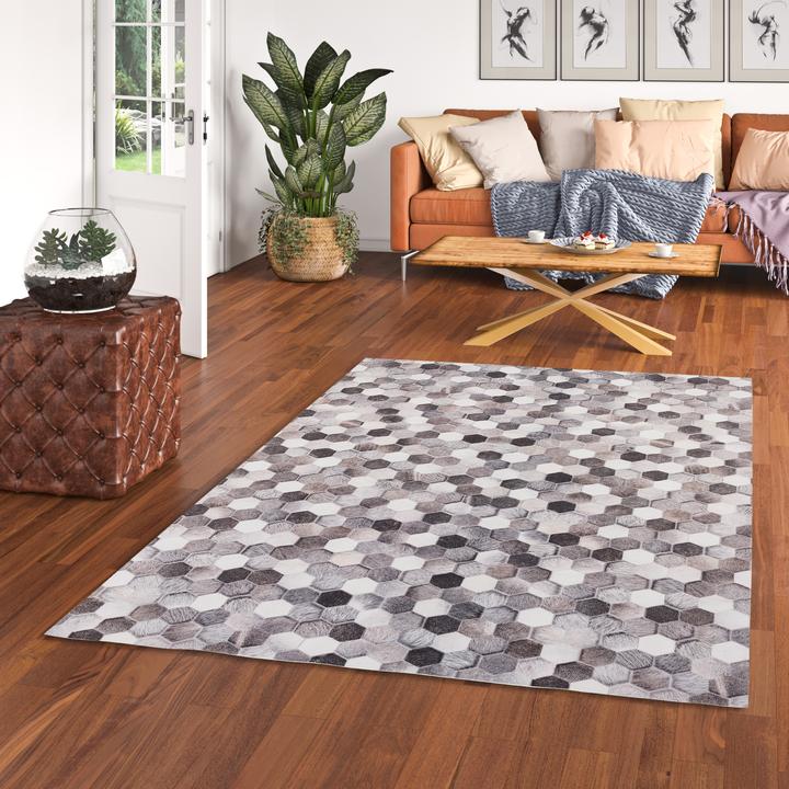 Image du produit Pergamon Fibre synthétique Patchwork fourrure animale Pixel (160 x 230 cm)