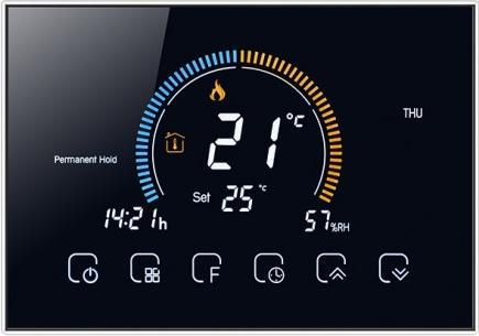 Produktbild Renov8 Smart Wi-Fi Thermostat with color LCD for gas boiler with dry contact - compatible 86x86 and round 6