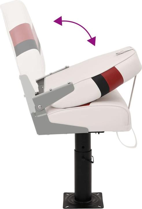 Produktbild VidaXL Bootssitz mit Podest Bootsstuhl Steuerstuhl Steuersitz 360° Drehbar