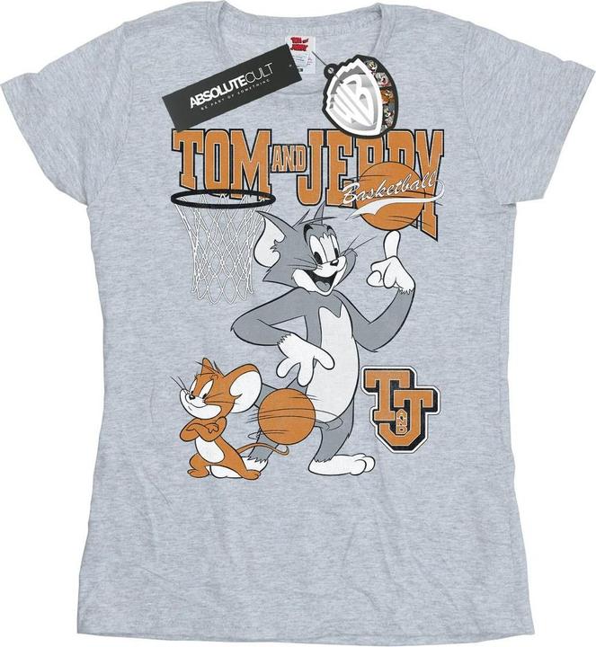 Immagine prodotto Tom & Jerry Spinning Basketball Maglietta Donna (XXL)