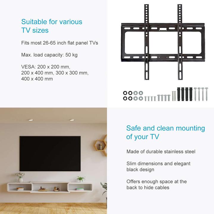 Produktbild Intirilife TV-Wandhalterung (Wand, 65", 50 kg)
