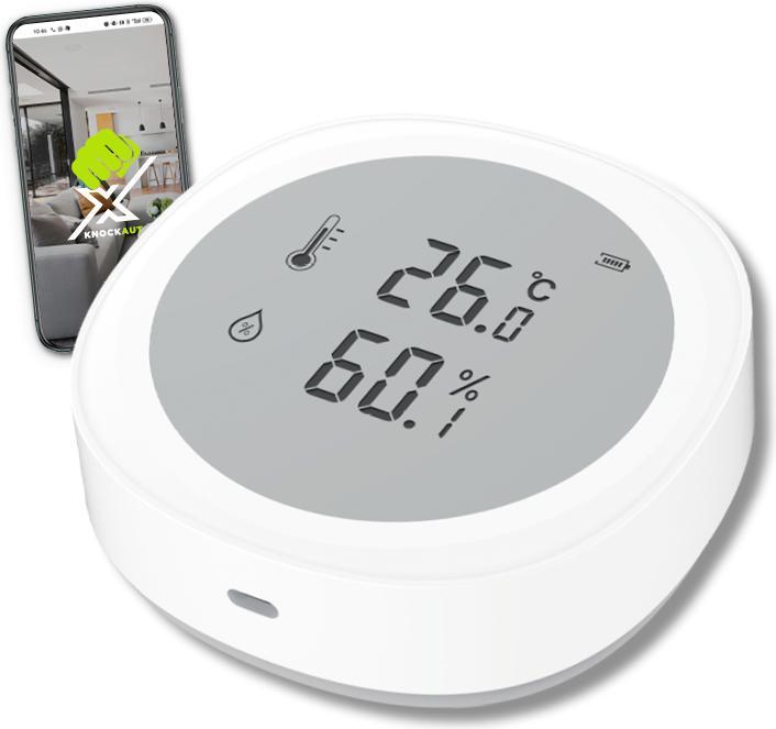 Produktbild KnockautX Temperatur-/ Feuchtigkeitssensor LCD