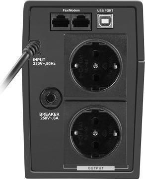 Produktbild Armac UPS Home Line-Interactive H/650F/LED/V2 650VA 2x Schuko USB-B LED (650 VA, 390 W, Line-Interaktiv USV)
