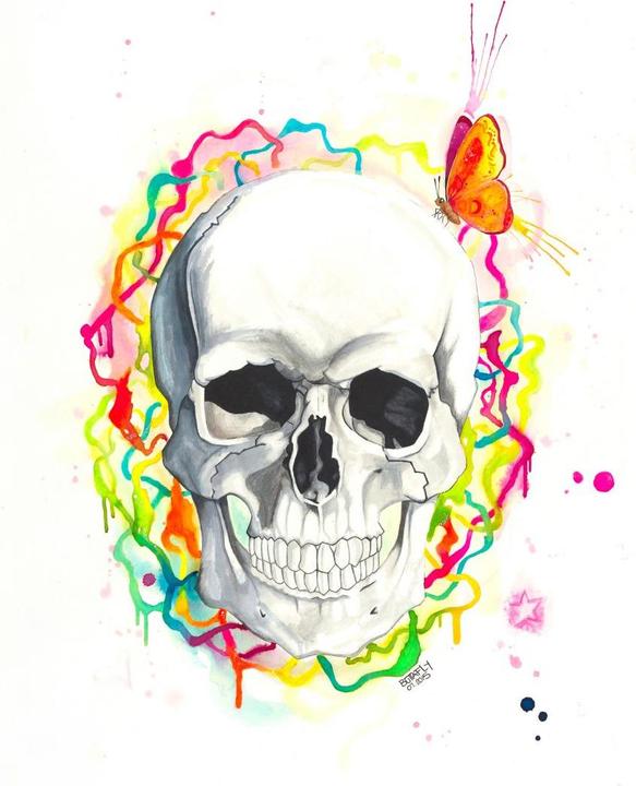 Actual product image Trenddeko Buttafly - Skull (288 x 350 cm)