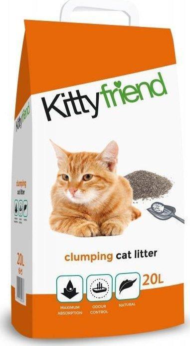 Immagine prodotto Sanicat Lettiera per gatti Kittyfriend, lettiera per gatti, bentonite, 20L, a zolle (Raggruppamento, 21.84 kg)