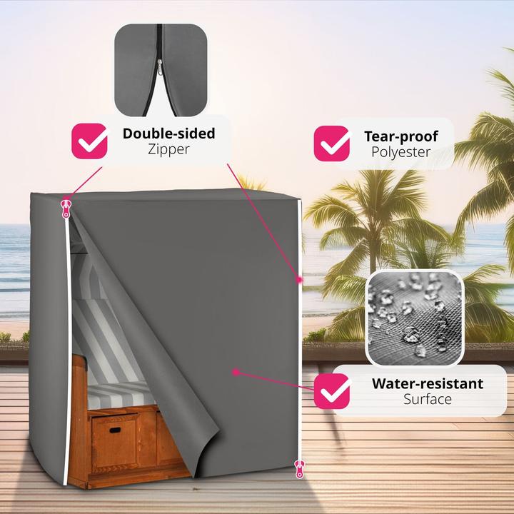 Image du produit tectake Housse de Protection pour Corbeille de Plage