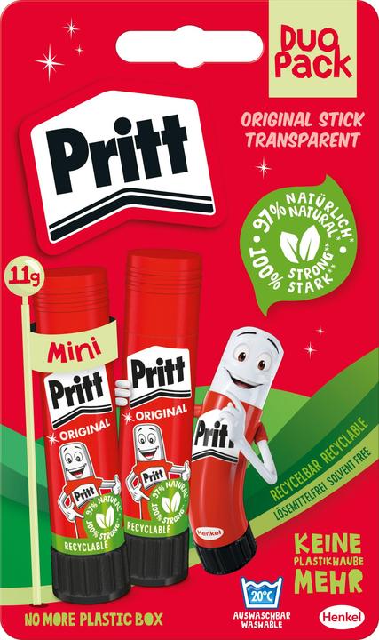 Pritt Glue stick 11 g, 2 pieces