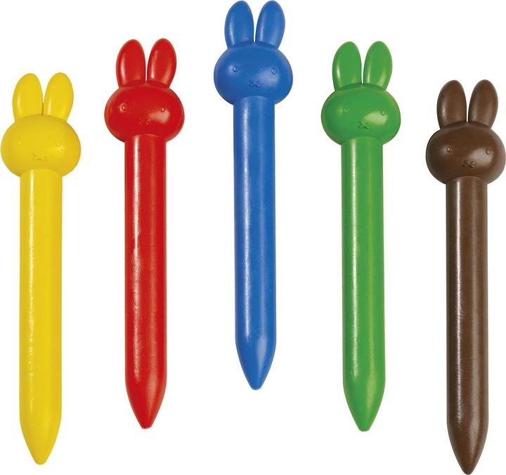 Actual product image Bambolino Toys Miffy Wax Crayons (Blue, Red, Green, Brown, Yellow, 5 x)