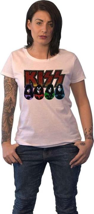 KISS Womens/Ladies Logo, Faces & Icons Cotton T-Shirt (M)