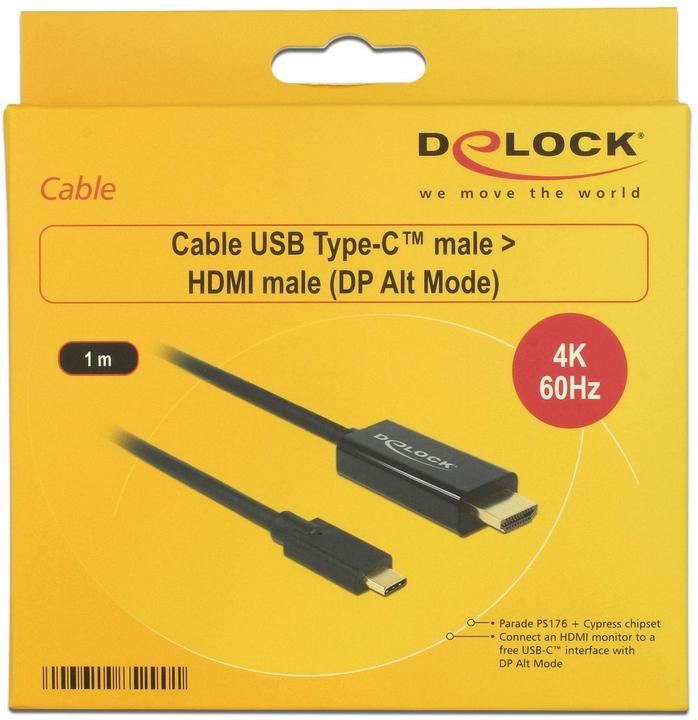 Actual product image Delock Thunderbolt 3| USB Typ C — HDMI (Typ A) (1 m, USB Type C, HDMI)