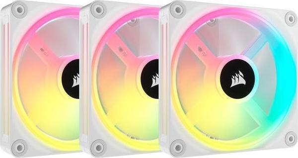 Actual product image Corsair iCUE LINK QX120 RGB 120 mm PWM fan (white, starter kit) (120 mm, 3 x)