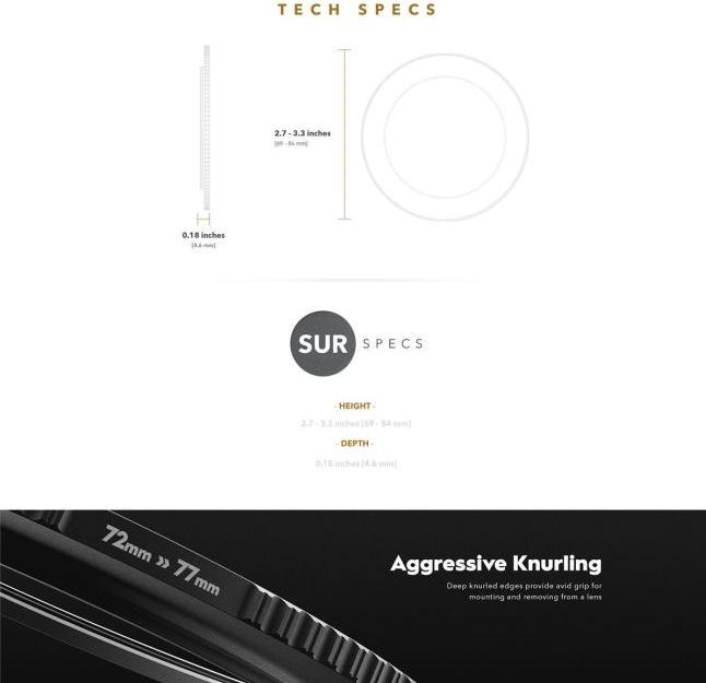 Actual product image PolarPro Intermediate ring QuartzLine (Filter adapters, 82 mm)