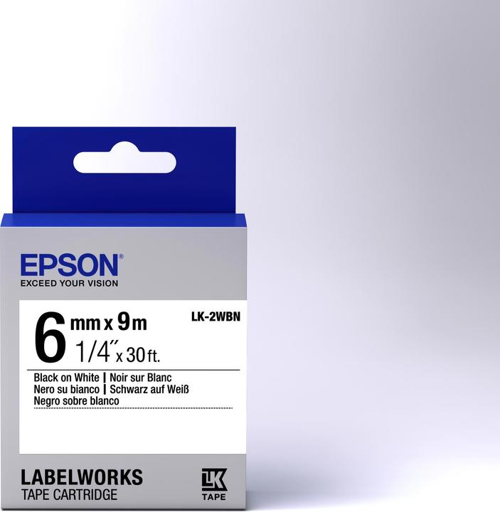 Produktbild Epson Etikettenkassette Lk-2wbn (0.60 cm, Schwarz)