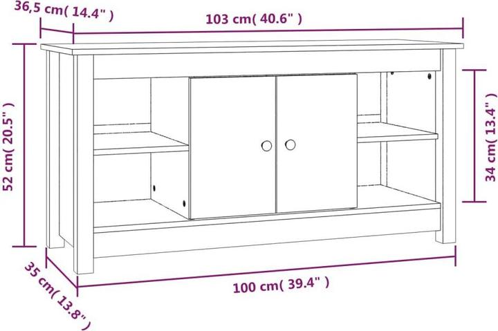 Actual product image VidaXL Analia (103 x 36.5 x 52 cm)