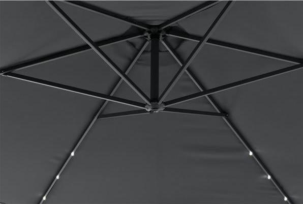 Produktbild Juskys Ampelschirm Brazil mit LED und Kurbel (3.50 m)