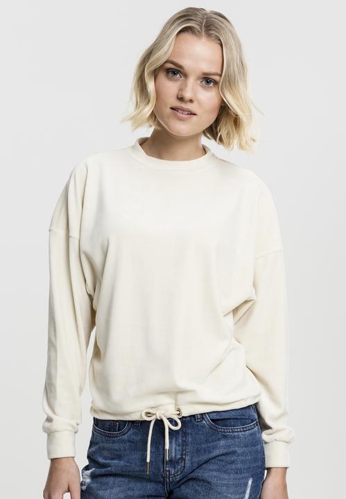 Actual product image Urban Classics Ladies Oversized Velvet Crew (S)