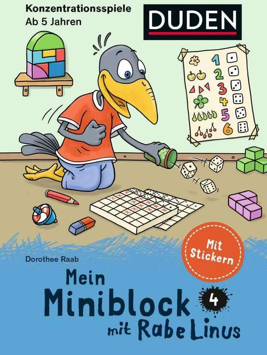 Produktbild Mein Miniblock mit Rabe Linus - Konzentrationsspiele (Deutsch, Dorothee Raab, Sigrid Leberer, Stefan Leuchtenberg, Bettina Abel, 2021)