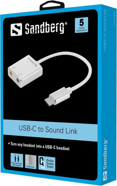 Actual product image Sandberg sound link (USB-C)