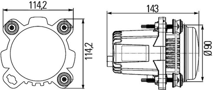 Actual product image Hella Headlight insert right DE for SCANIA VAN HOOL RENAULT