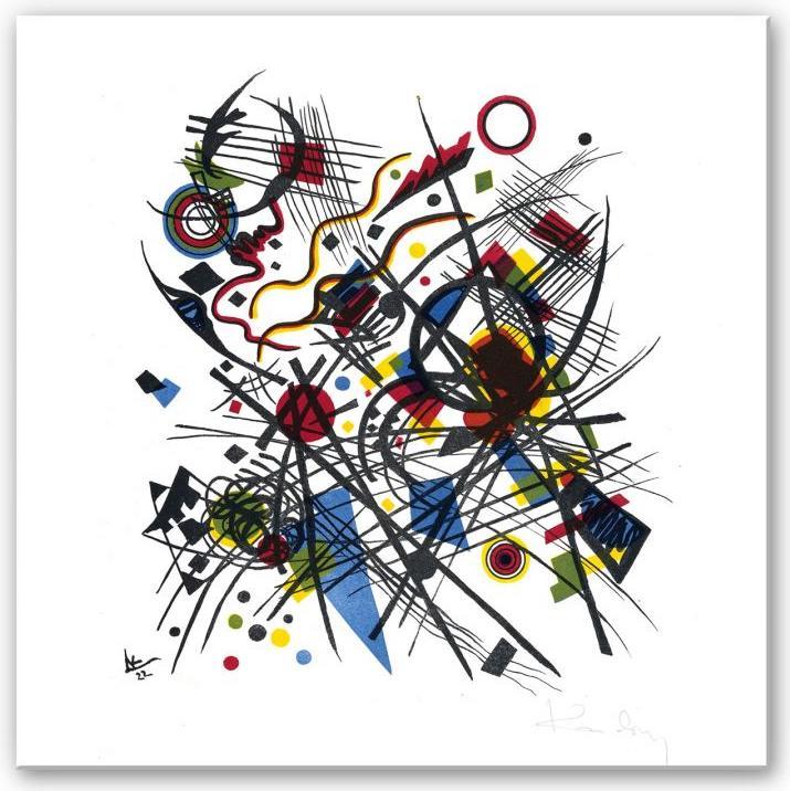 Image du produit Trenddeko Kandinsky - Lithographie pour le portefeuille Bauhaus (50 x 50 cm)