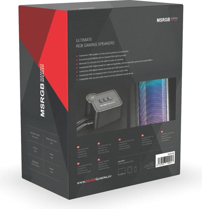 Actual product image Mars Gaming Enceintes Bluetooth Msrgb RGB (Noir)