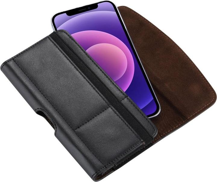 Werkstein Universal XXXL Leder Tasche mit Gürtelclip - Schwarz