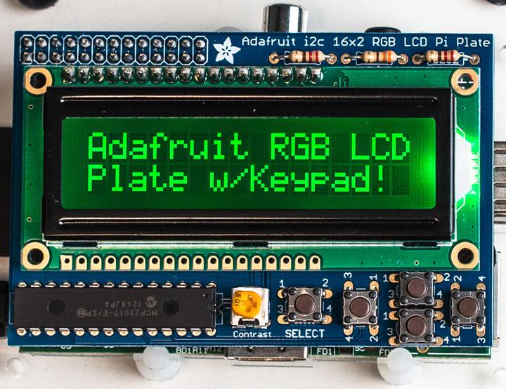 Immagine prodotto Adafruit Kit negativo RGB 16x2 LCD+tastiera per Raspberry Pi (Kit elettronica)