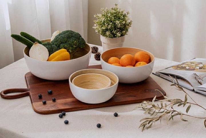 Actual product image Nuts Bowl Bamboo L white (22 cm, 1 x)