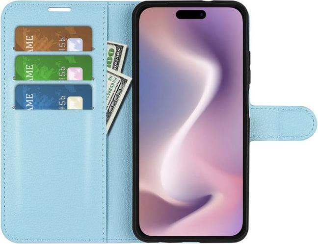 Actual product image MU Classic Litchi Leather Bookcover Series (Apple iPhone 16)