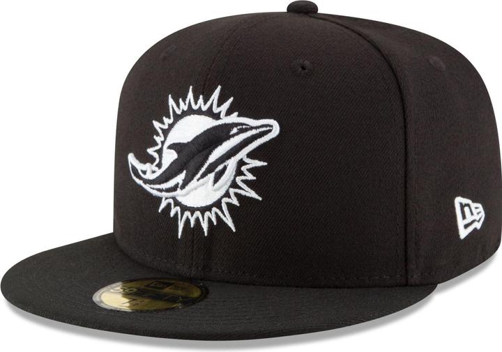 Actual product image New Era 59Fifty Fitted Cap - BLACK Miami Dolphins - 7 3/8 (7 3/8)
