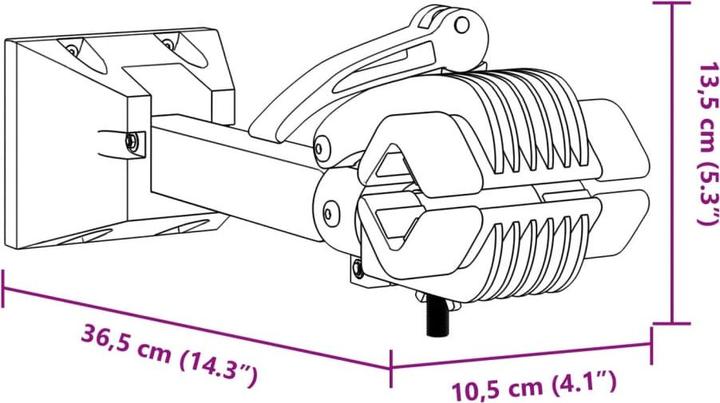 Image du produit VidaXL Support de montage mural pour vélo Pliable