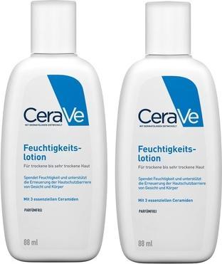 Produktbild CeraVe Feuchtigkeitslotion: Körperlotion für trockene bis sehr trockene Haut für Gesicht und Körper (Körpercreme, 88 ml)